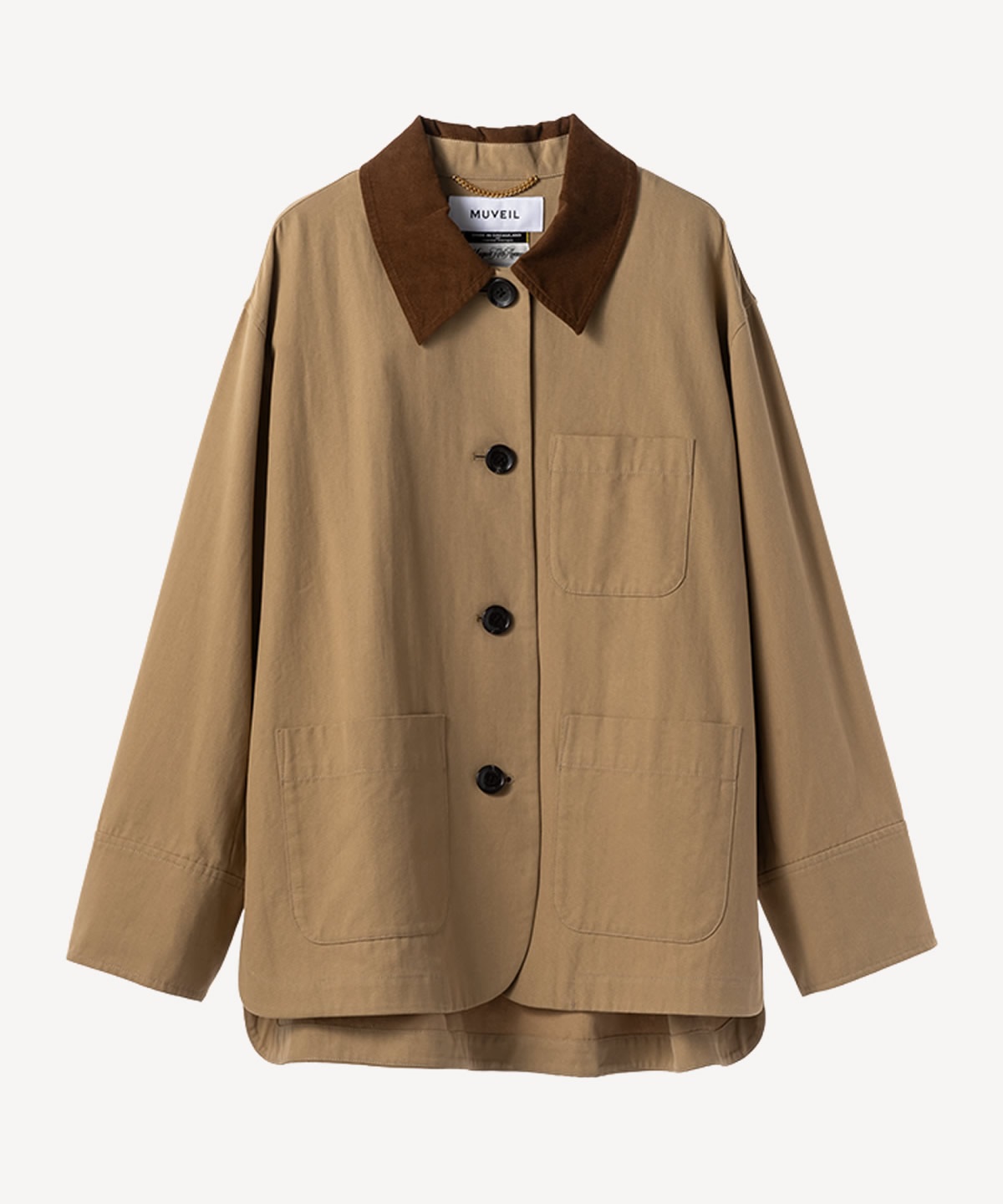 ビーズフラワー刺繍ジャケット(camel-36)