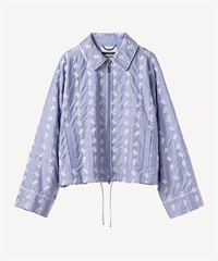 スミレ刺繍ジャケット(blue-36)