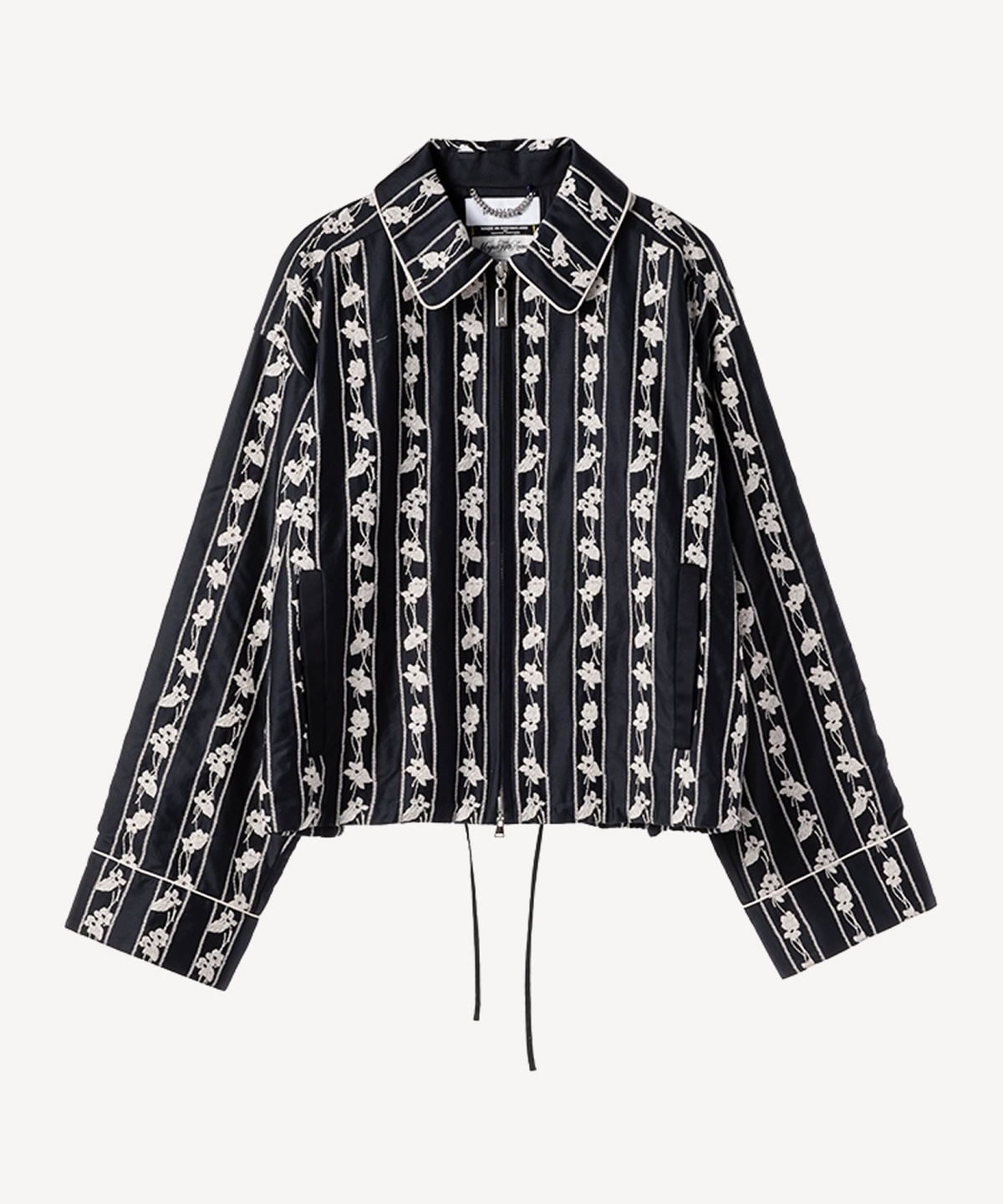 スミレ刺繍ジャケット(navy-36)