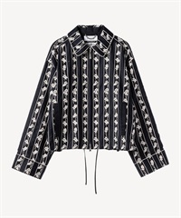 スミレ刺繍ジャケット(navy-36)