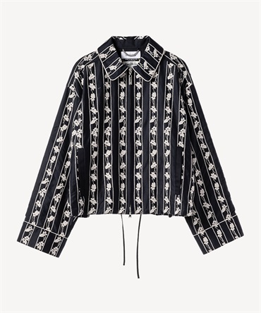 スミレ刺繍ジャケット