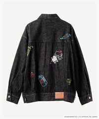 サンリオキャラクターズコラボ ハローキティ デニムジャケット(black-36)