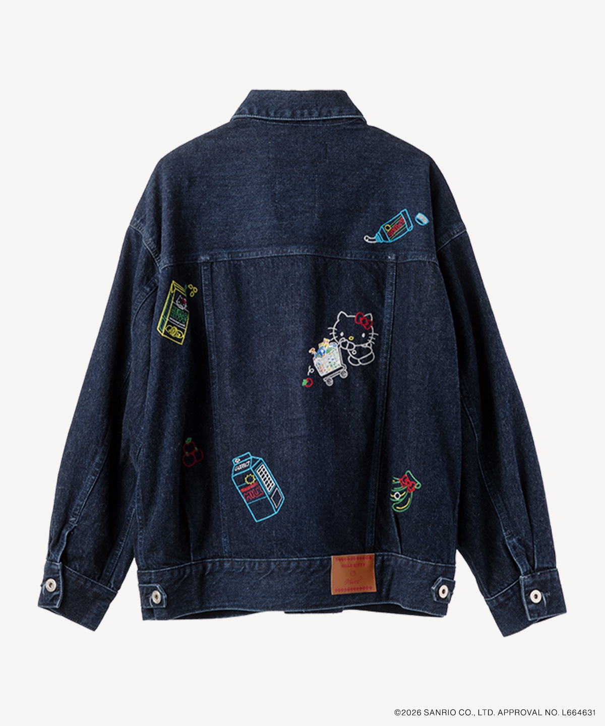 サンリオキャラクターズコラボ ハローキティ デニムジャケット(indigo-36)