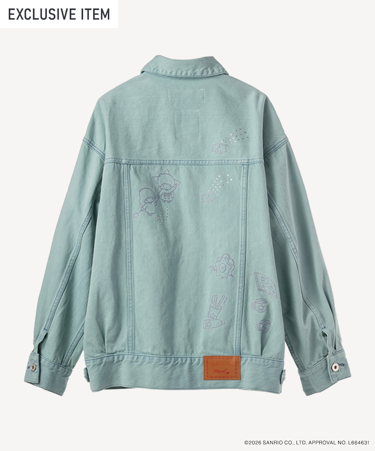 サンリオキャラクターズコラボ リトルツインスターズ デニムジャケット(mint green-36)