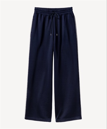 サイドレース裏毛パンツ(navy-34)