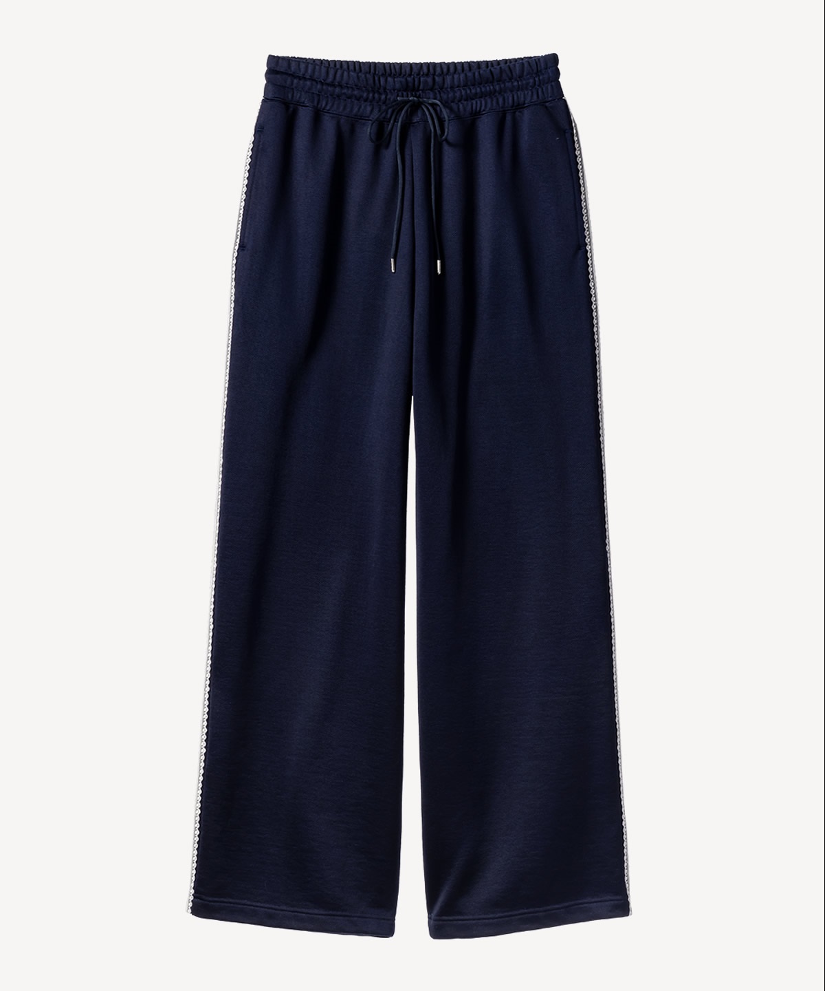 サイドレース裏毛パンツ(navy-34)