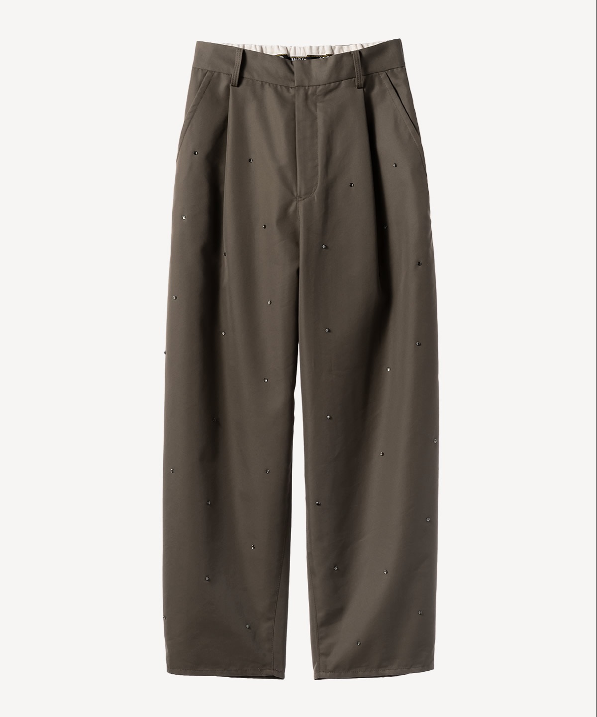 ビジュー付きチノパンツ(khaki-36)