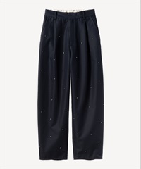 ビジュー付きチノパンツ(navy-36)