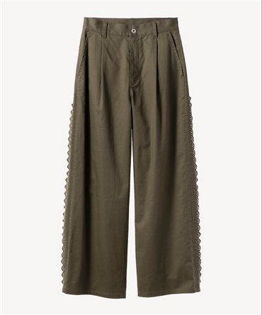 サイドレースチノパンツ(khaki-34)