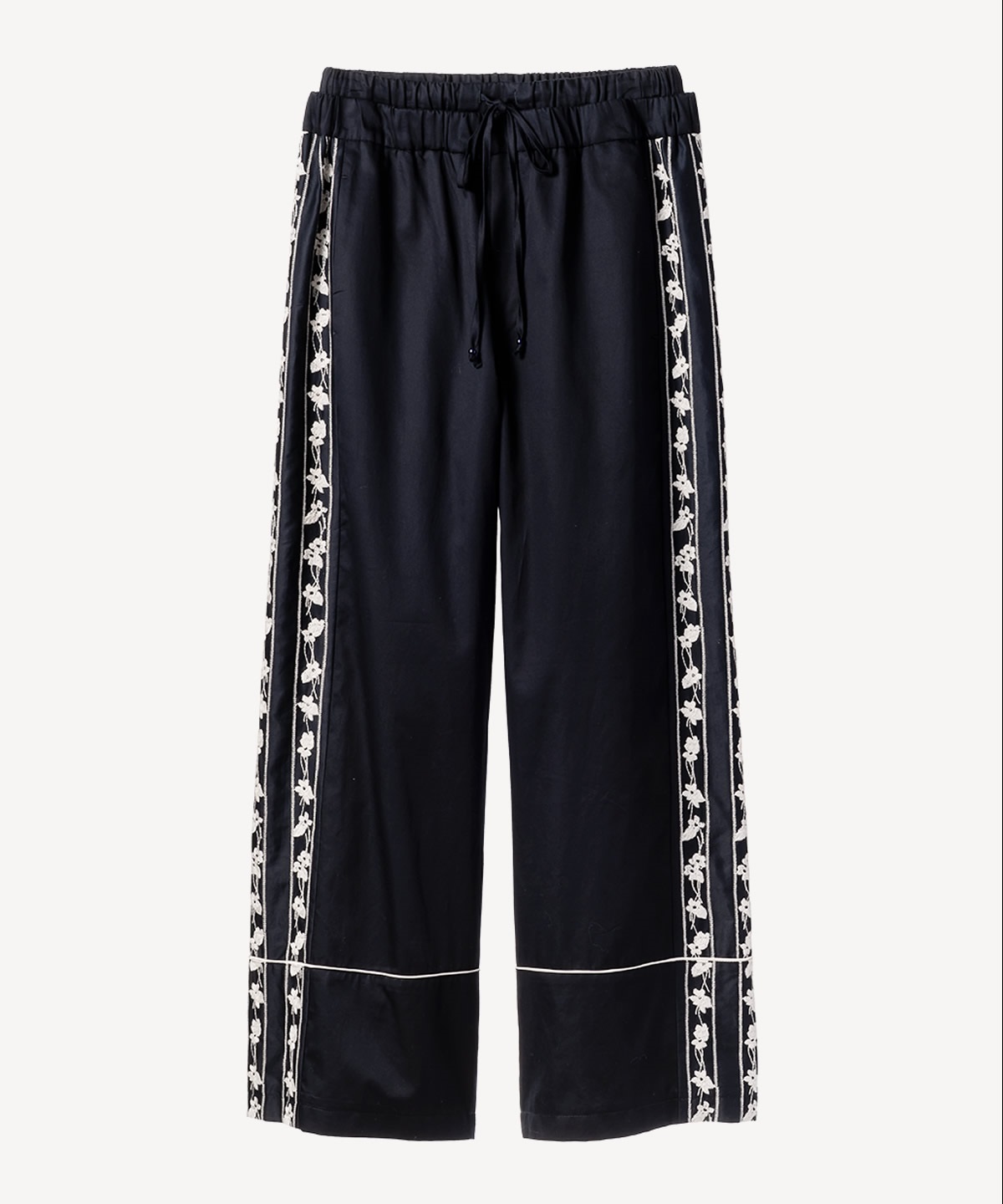 スミレ刺繍パンツ(navy-36)