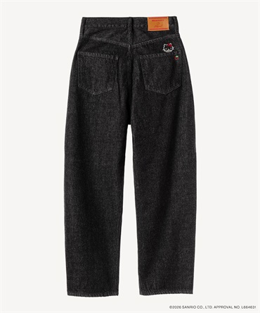 サンリオキャラクターズコラボ ハローキティ デニムパンツ(black-36)