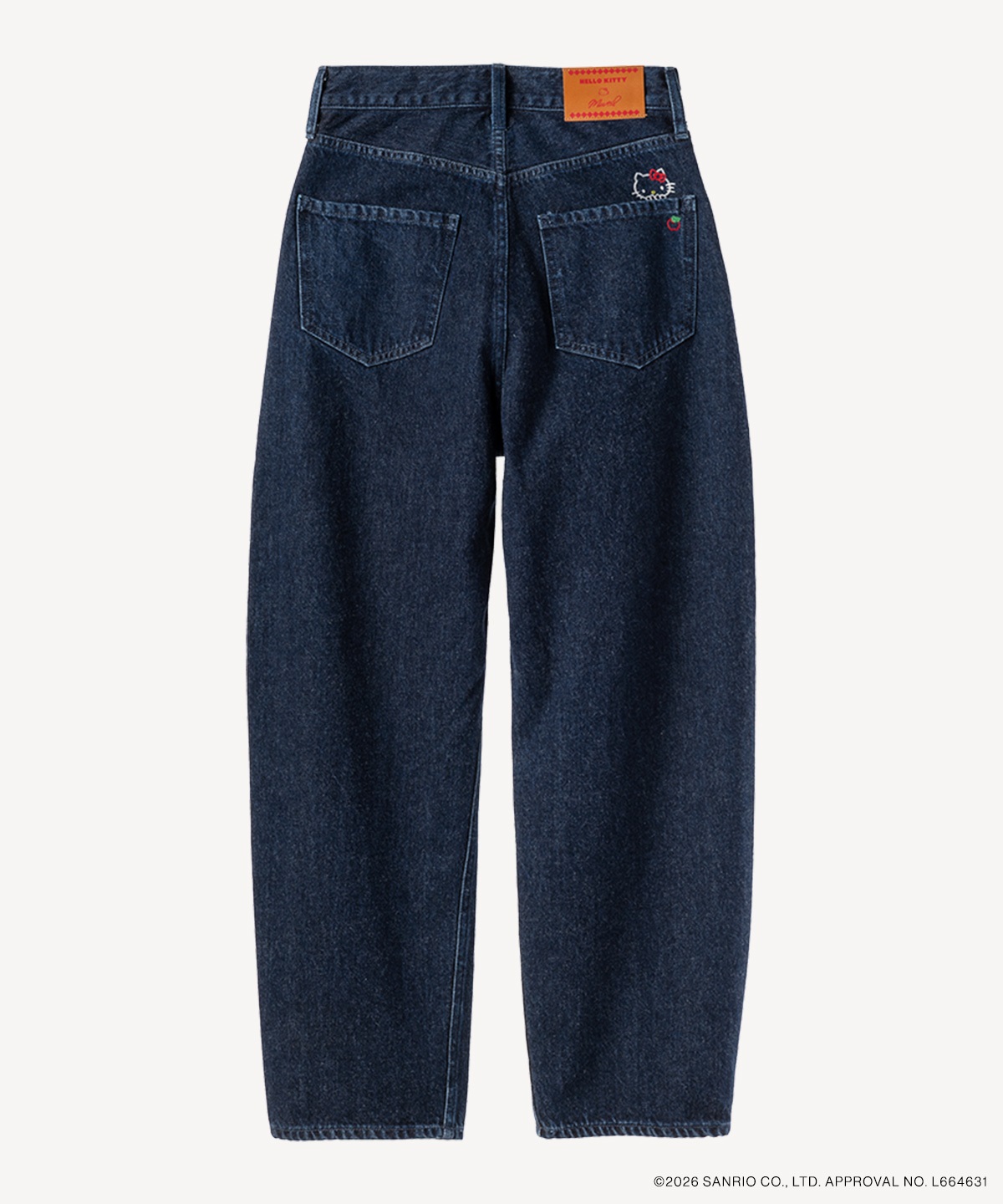 サンリオキャラクターズコラボ ハローキティ デニムパンツ(indigo-38)