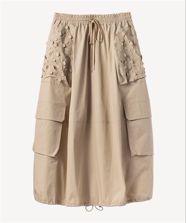 フラワーカーゴスカート(beige-36)