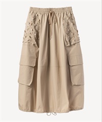 フラワーカーゴスカート(beige-36)