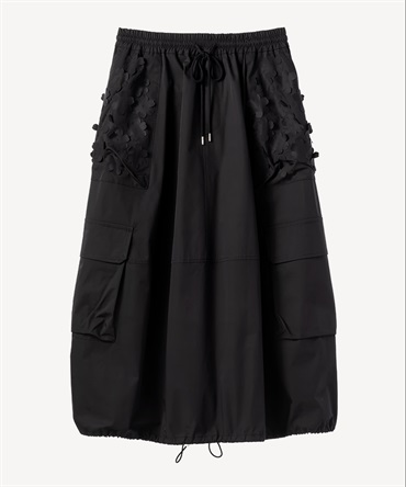フラワーカーゴスカート(black-36)