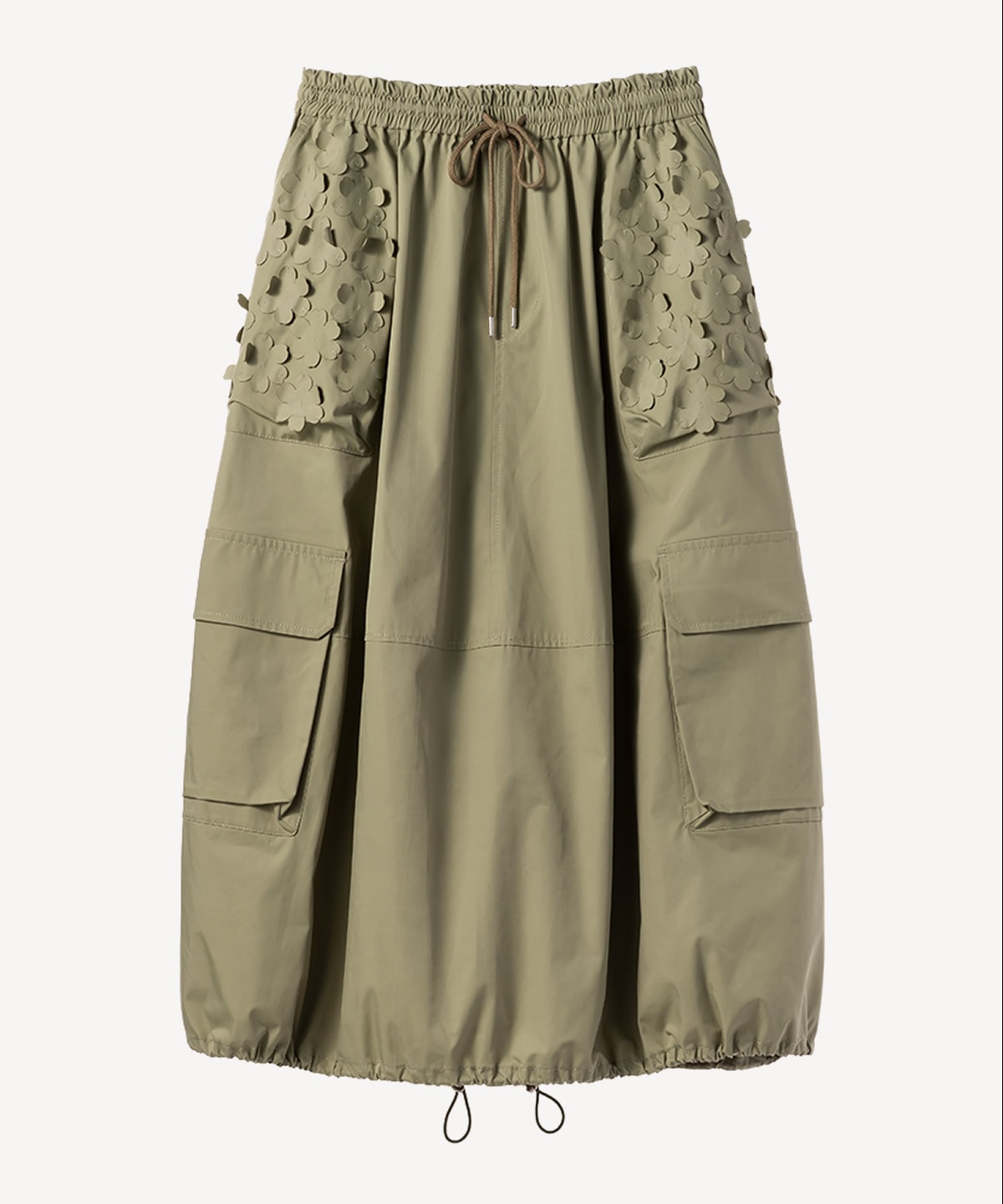 フラワーカーゴスカート(khaki-36)