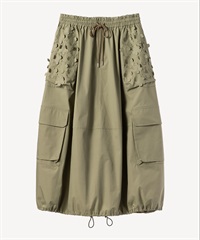 フラワーカーゴスカート(khaki-36)