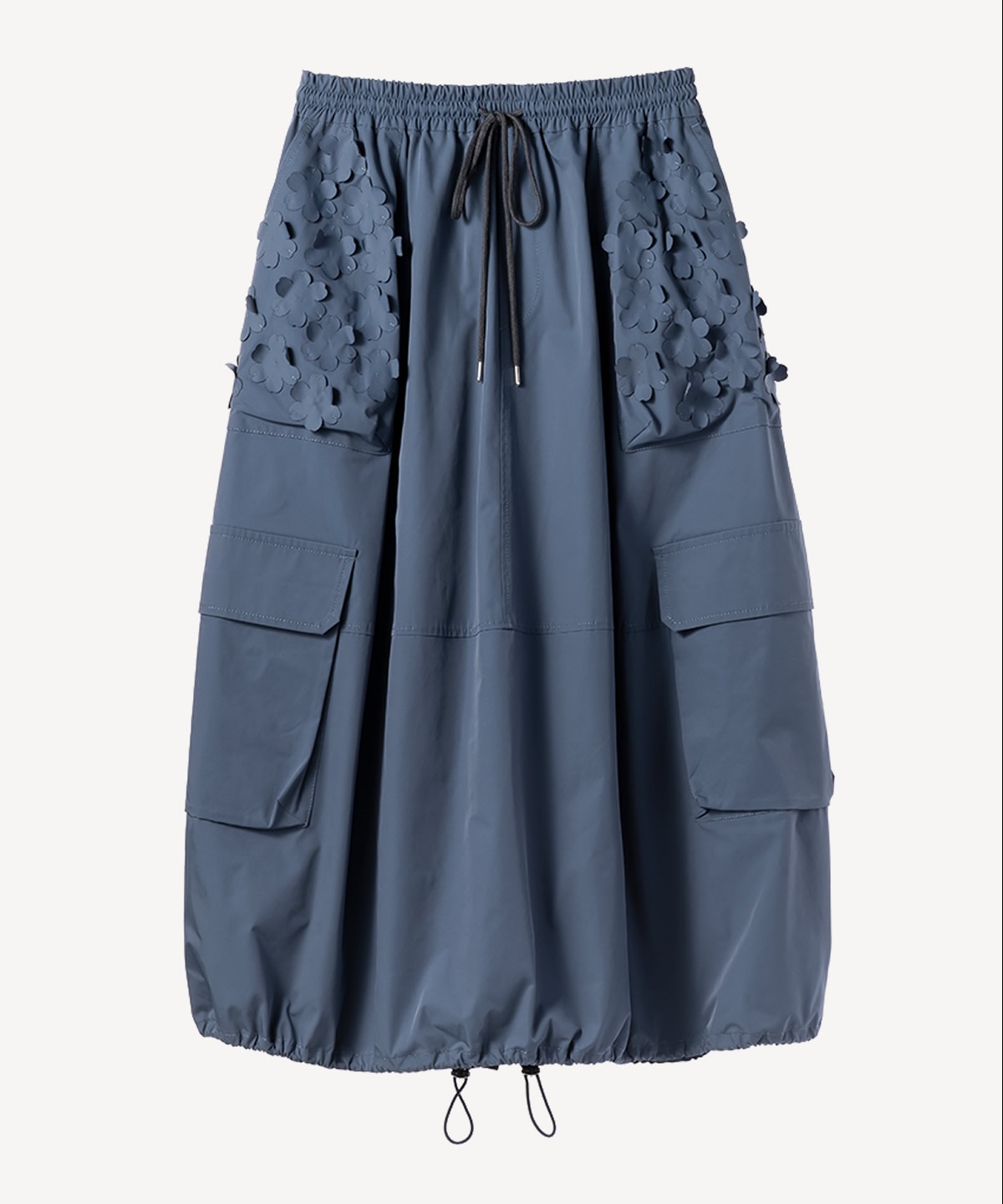 フラワーカーゴスカート(blue gray-36)