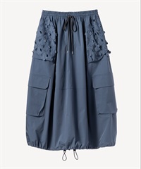 フラワーカーゴスカート(blue gray-36)