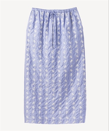 スミレ刺繍スカート(blue-36)