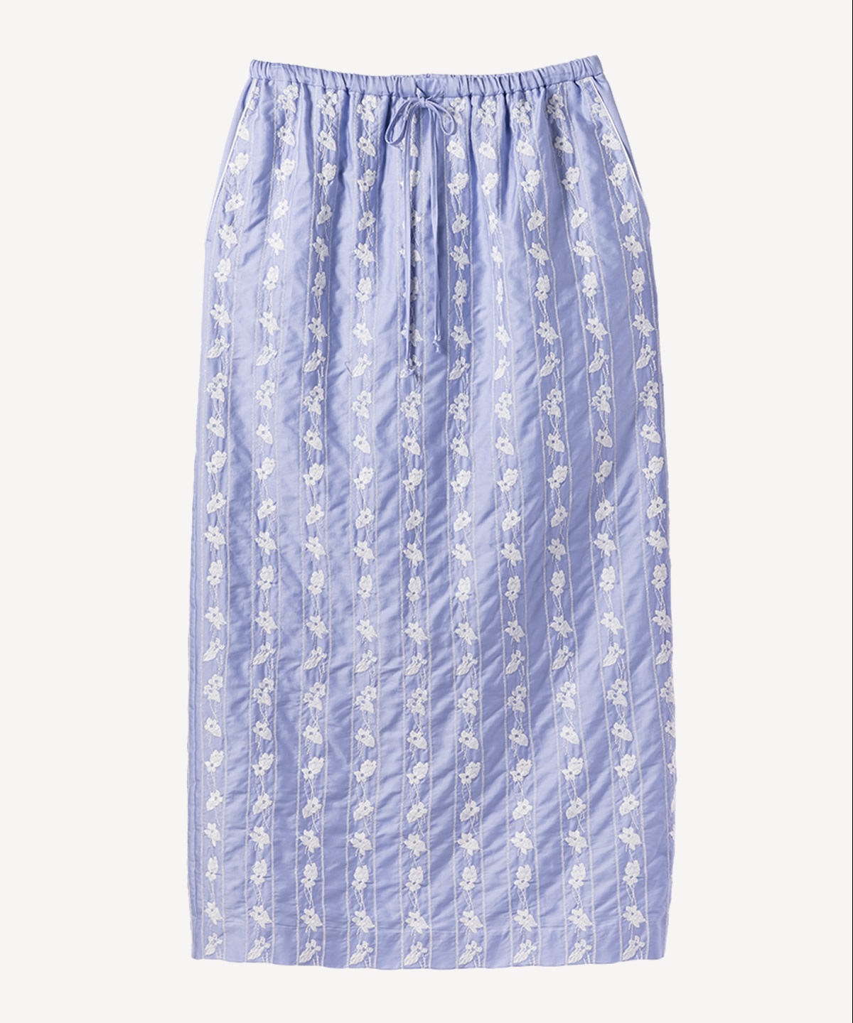 スミレ刺繍スカート(blue-36)