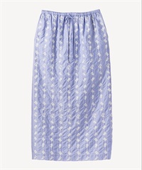 スミレ刺繍スカート(blue-36)