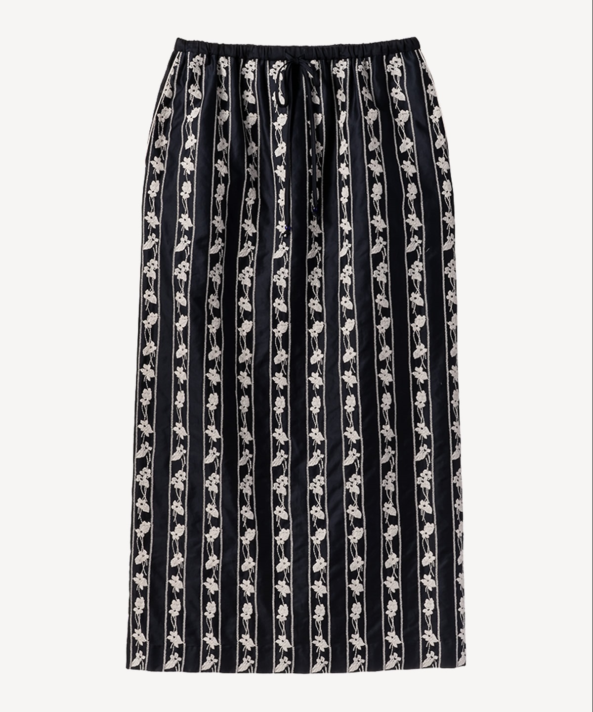 スミレ刺繍スカート(navy-36)