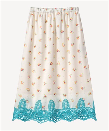 ティーカップフラワープリントスカート(cream-36)