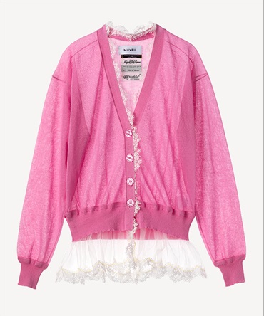 シアーレースカーディガン(pink-36)