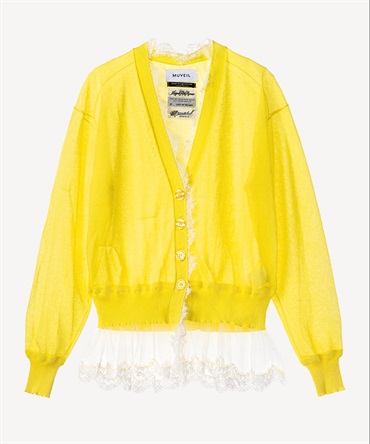 シアーレースカーディガン(yellow-36)