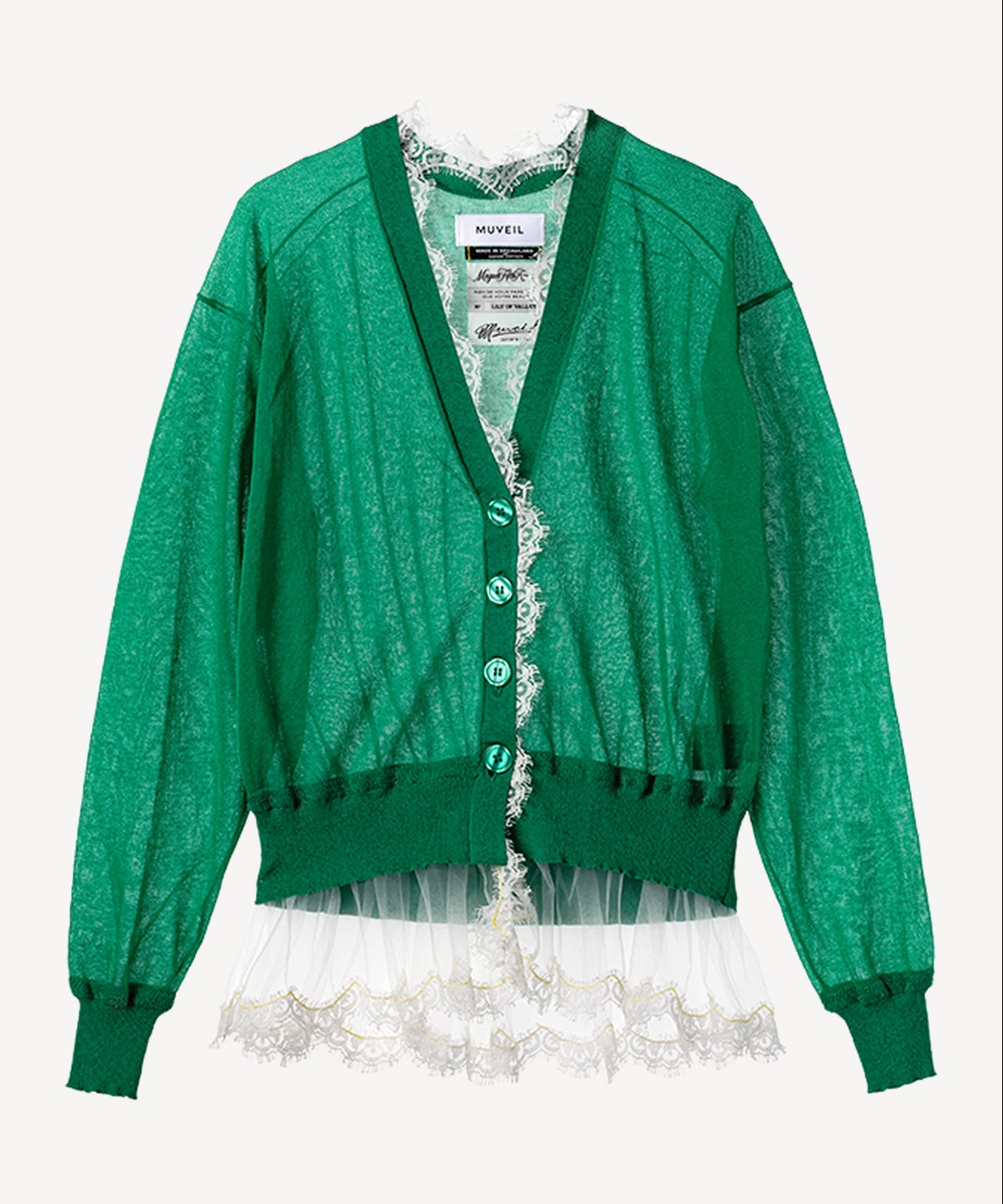 シアーレースカーディガン(green-36)