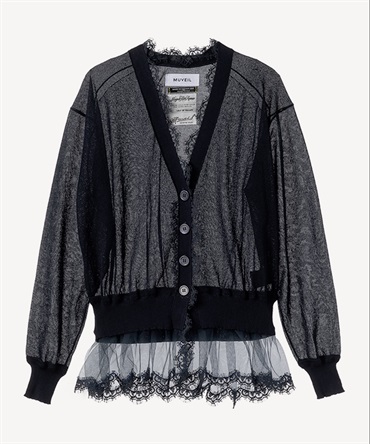 シアーレースカーディガン(navy-36)