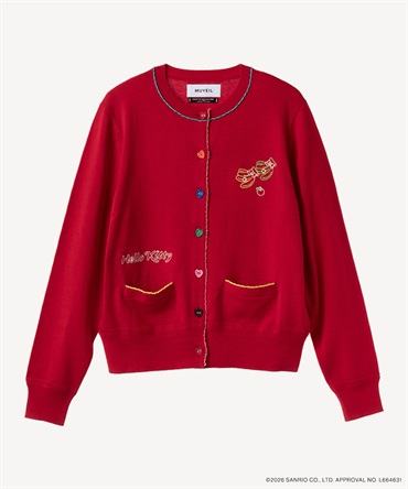 サンリオキャラクターズコラボ ハローキティ カーディガン(red-36)