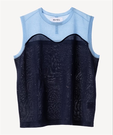 コルセット風プルオーバー(blue-36)