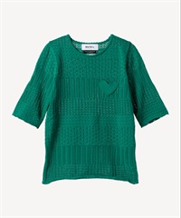 柄編みニットソー(green-36)