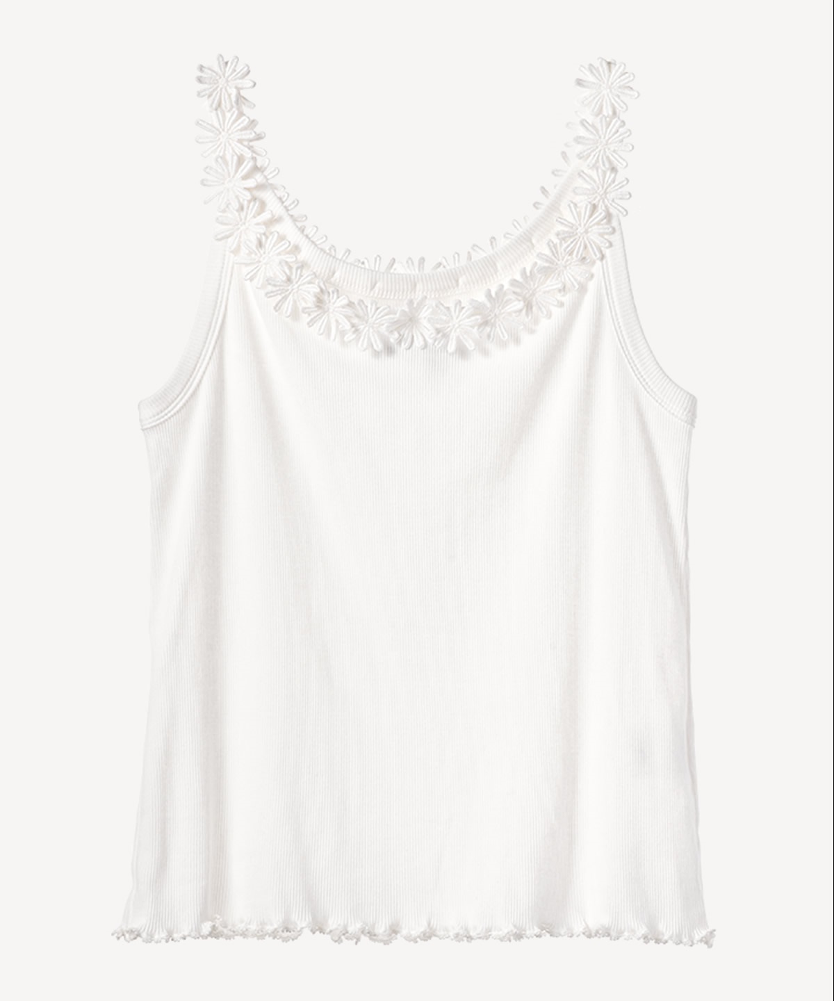 フラワーレースタンクトップ(white-36)