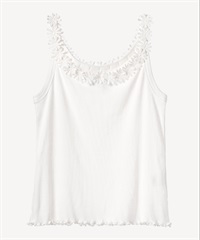 フラワーレースタンクトップ(white-36)