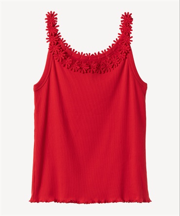 フラワーレースタンクトップ(red-36)