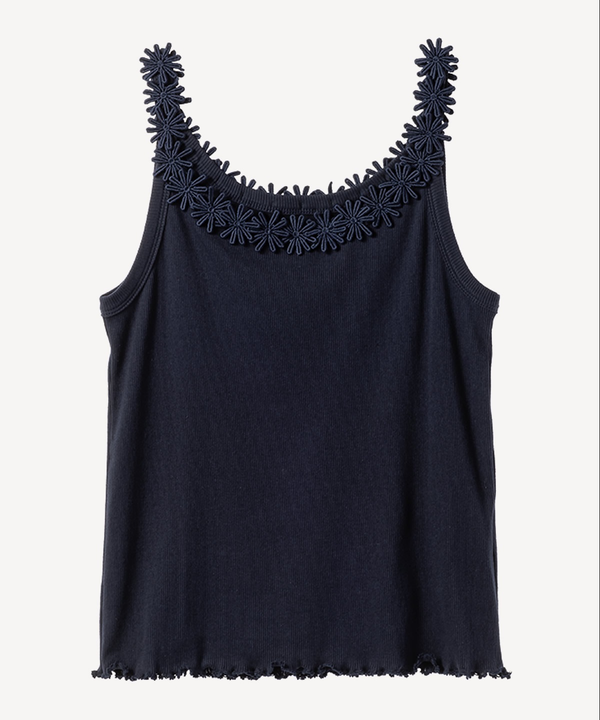 フラワーレースタンクトップ(navy-36)