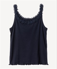 フラワーレースタンクトップ(navy-36)