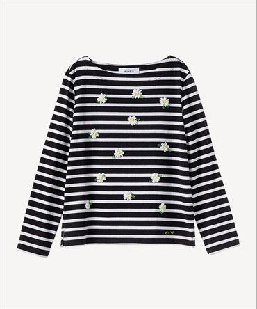 エーデルワイスボーダーカットソー(black-36)