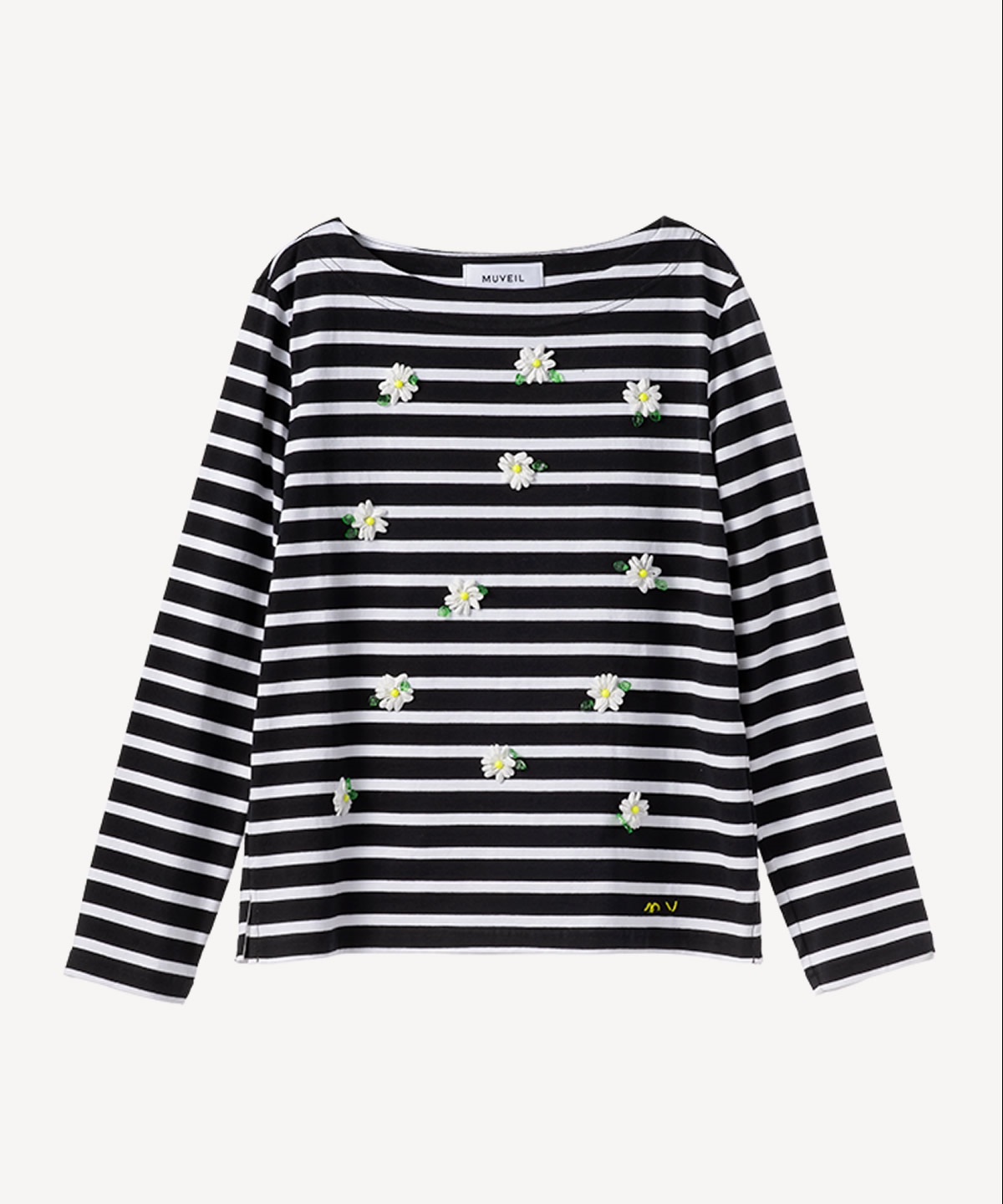 エーデルワイスボーダーカットソー(black-36)