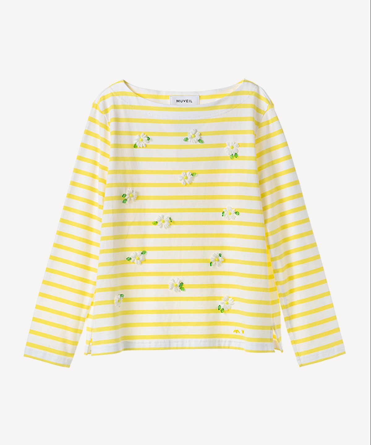 エーデルワイスボーダーカットソー(yellow-36)