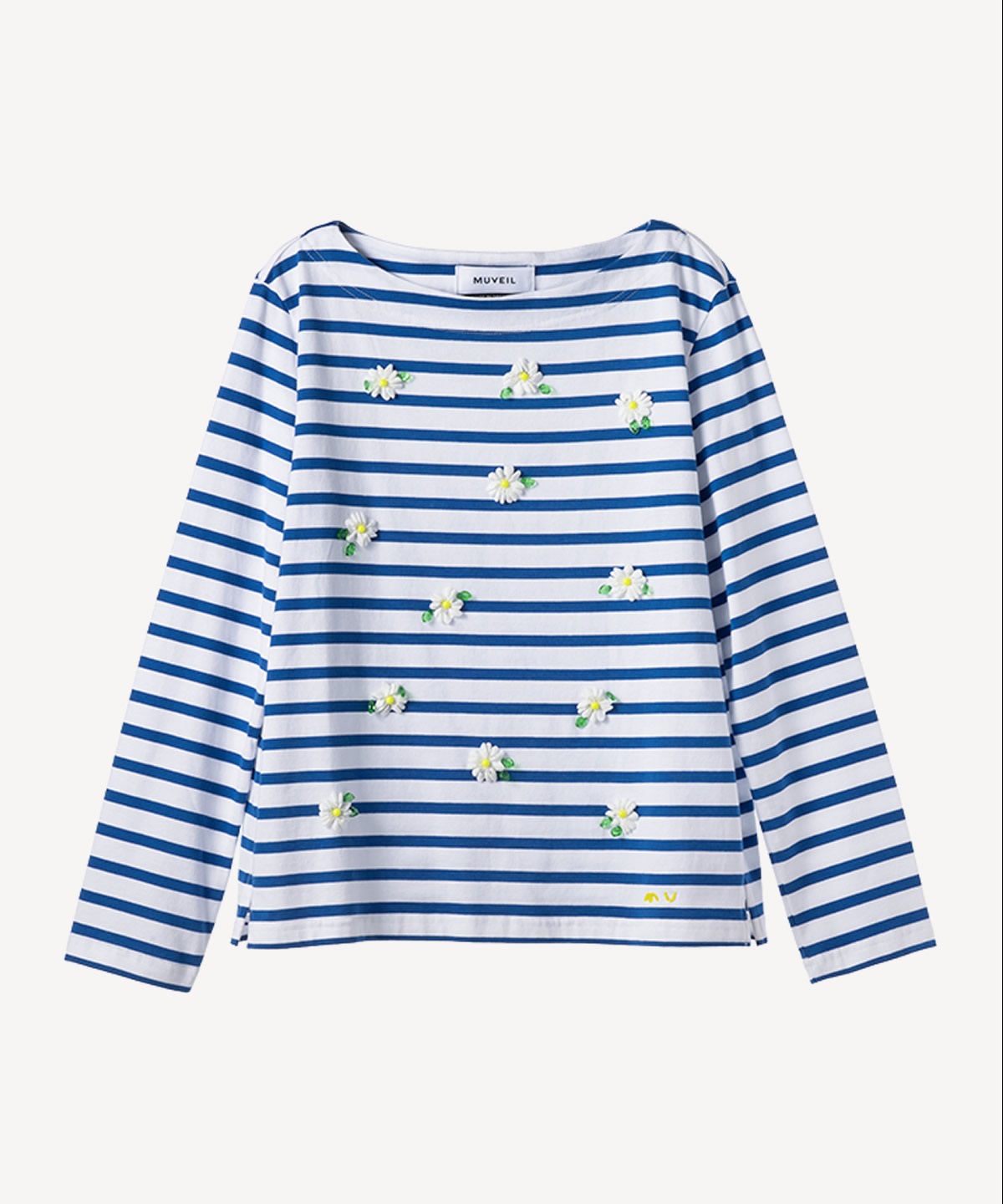 エーデルワイスボーダーカットソー(blue-36)