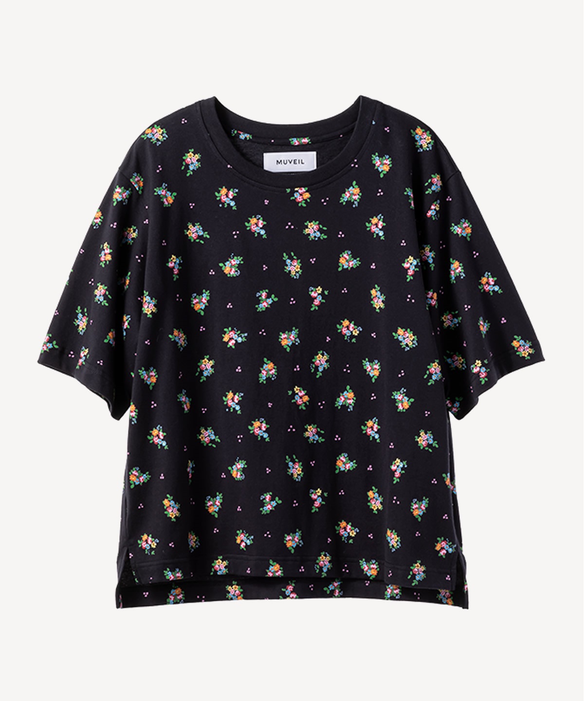 ティーカッププリントTシャツ(navy-36)