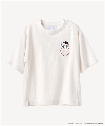 サンリオキャラクターズコラボ ハローキティ Tシャツ(white-36)