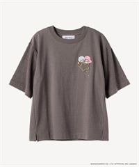 サンリオキャラクターズコラボ リトルツインスターズ Tシャツ(gray-36)