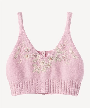 フラワー刺繍ビスチェ(pink-F)