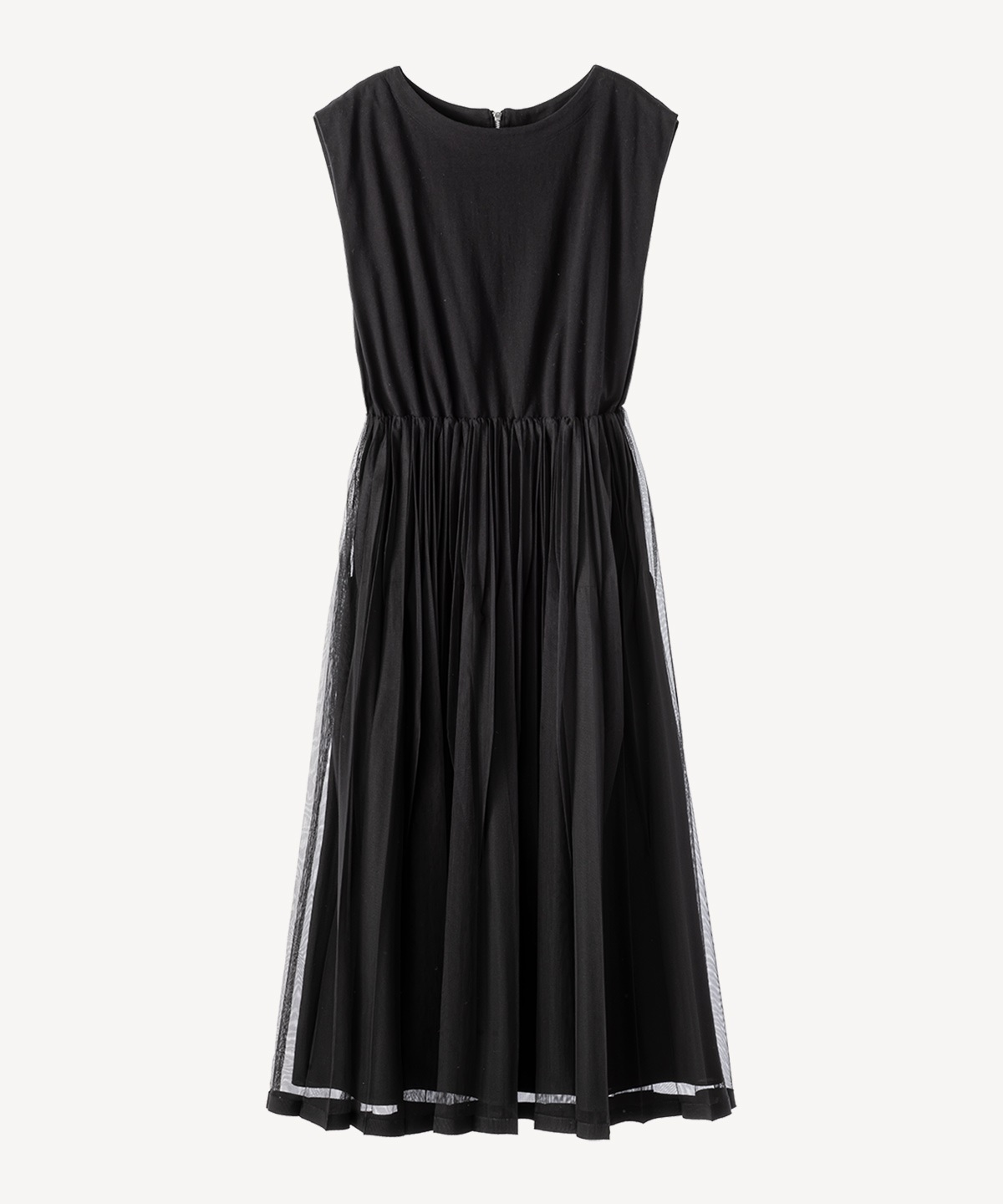ドッキングプリーツワンピース(black-36)