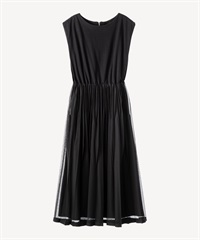 ドッキングプリーツワンピース(black-36)